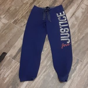 Justice Girls Size 10 Navy Blue Sweatpants – Great Condition